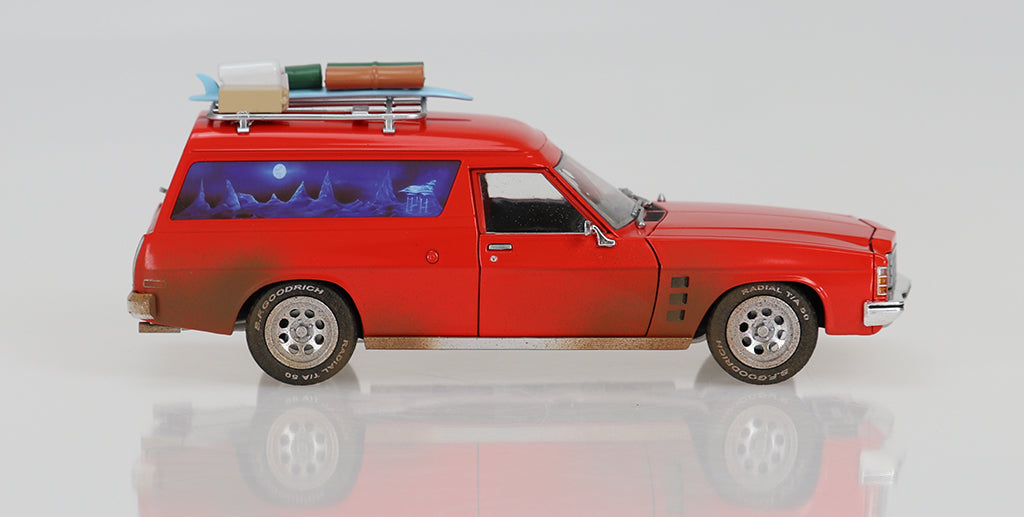 Relive Cinematic History: 1:24 Max's 1975 HJ Holden Sandman Panelvan Movie Replica