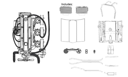 1:24 LC/LJ 6 Cyl Engine with Triple Carbs Plastic Kit Accessory