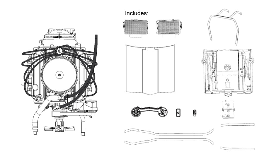 1:24 LC/LJ 253/308 V8 Engine Plastic Kit Accessory