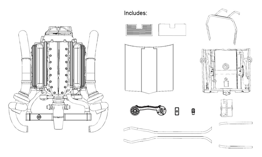 1:24 LC/LJ Twin Turbo L.S Torana Engine Plastic Kit Accessory