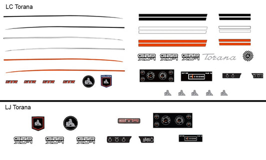 1:24 LC/LJ Torana Decal Kit Accessory