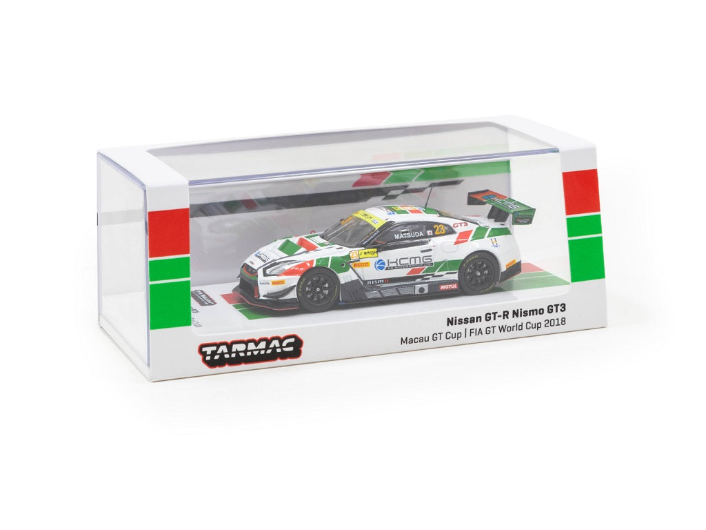 1:64 Nissan Nismo GT-R GT3  Macau GT Cup - FIA GT World Cup 2018 Tsugio Matsuda with Metal Oil Can