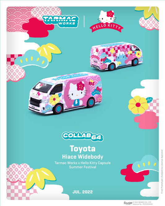 1:64 Hello Kitty Toyota Hiace Widebody - Capsule Summer Festival
