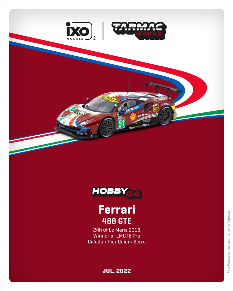 1:64 Ferrari 488 GTE - 24h of Le Mans 2019 - Winner of LMGTE Pro Calado / Pier Guidi / Serra