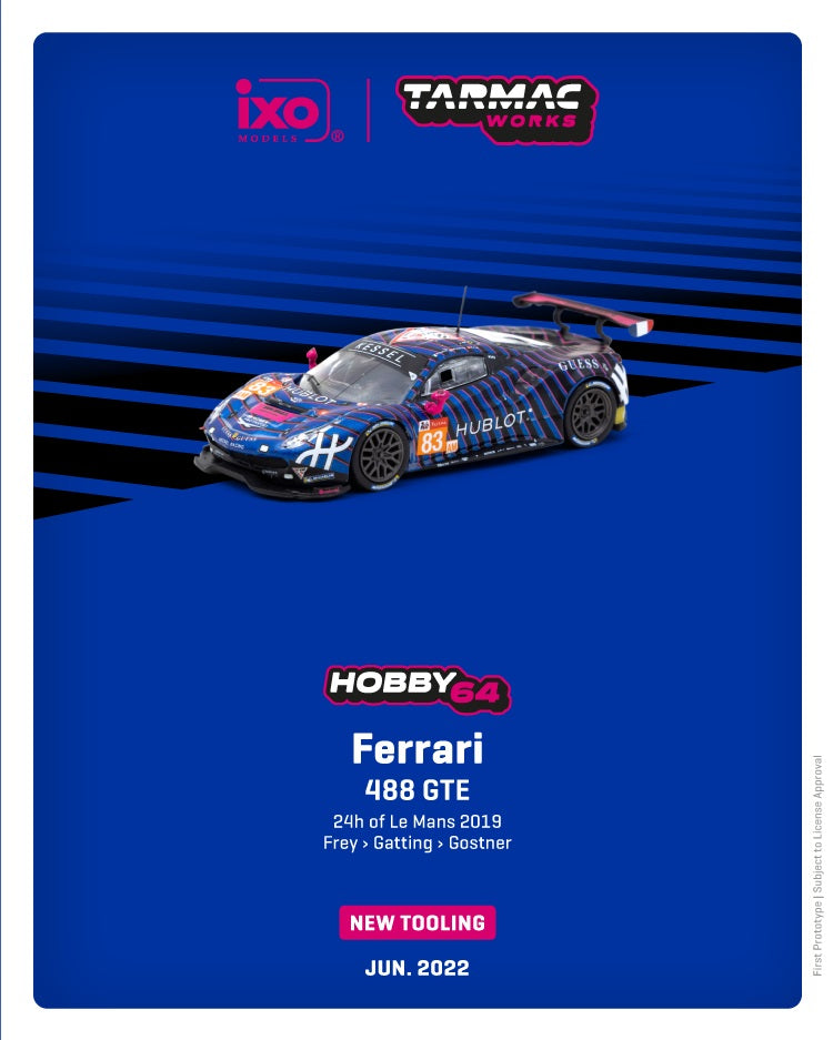 1:64 Ferrari 488 GTE 24h of Le Mans 2019 Frey / Gatting / Gostner Officially licensed by Ferrari *** New Tooling ***