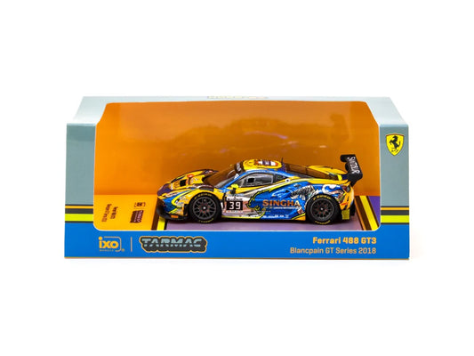 1:64 #39 Ferrari 488 GT3 Blancpain GT Series 2018 Bhirombhakdi/Van Dam 2022 HK Special Edition