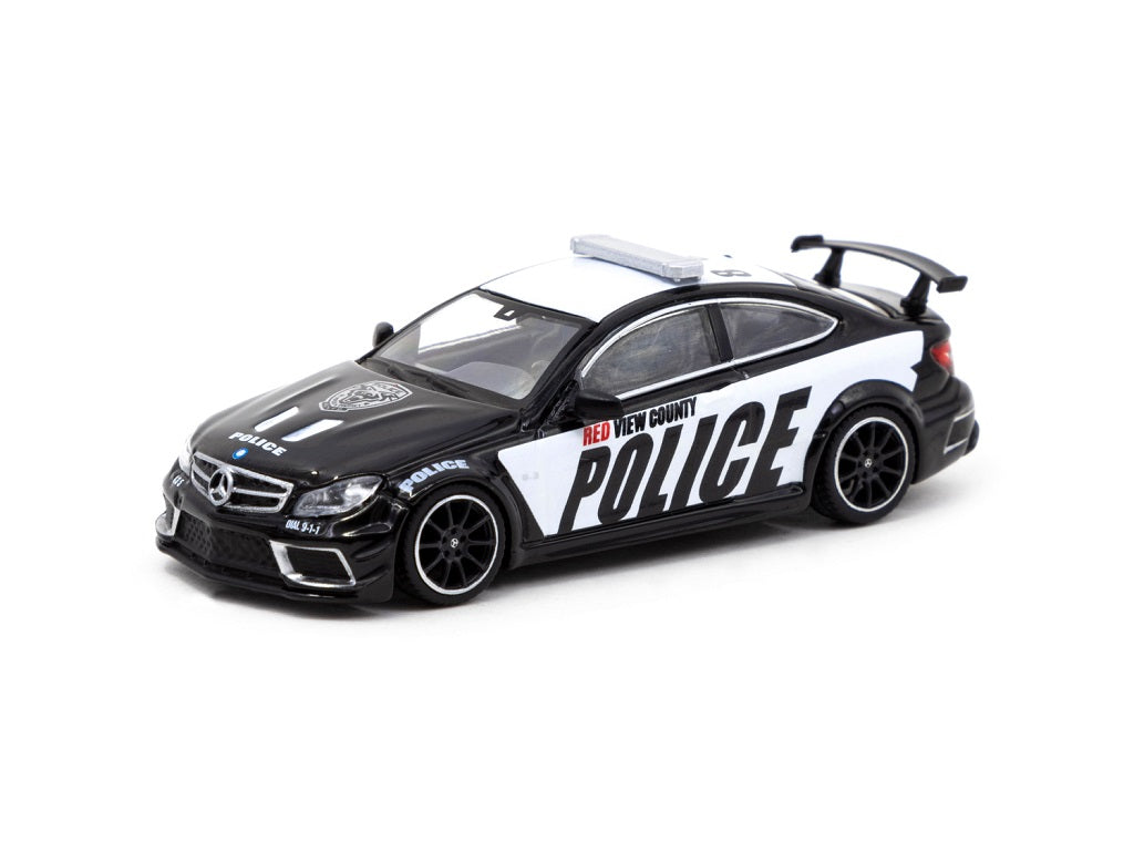 1:64 Police Car Mercedes Benz C63 AMG Coupe Black Series
