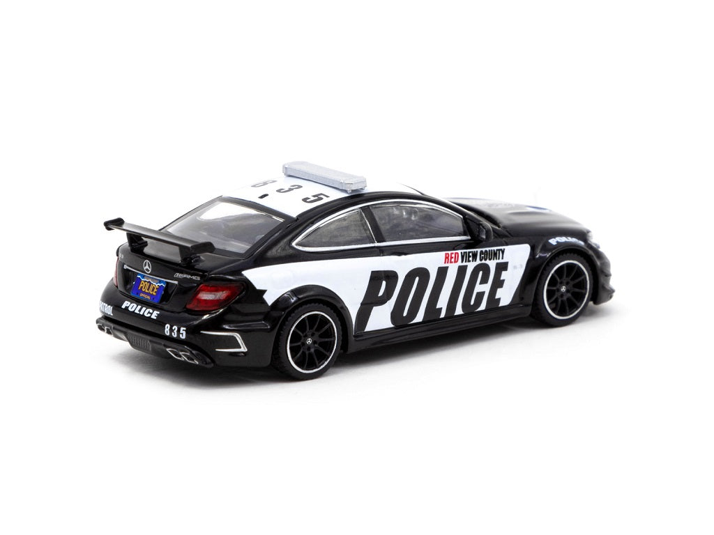 1:64 Police Car Mercedes Benz C63 AMG Coupe Black Series