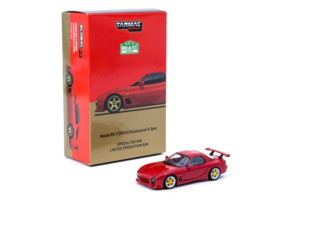 1:64 Vintage Red Mazda RX-7 (FD3S) Mazdaspeed A-spec 2022 HK Special Edition