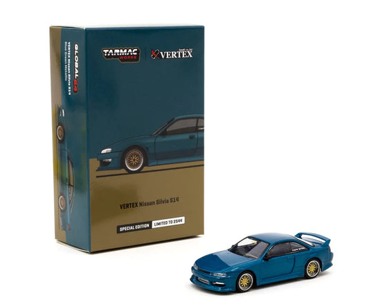 1:64 VERTEX Silvia S14 Blue Green Metallic