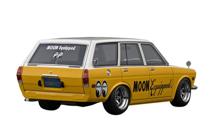 1:18 Resin Datsun Bluebird (510) Wagon - Yellow/White (Mooneyes Edition, Officially Licensed by Nissan)