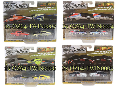 1:64 OZWHEELS BATHURST RACING LEGENDS TWINSETS