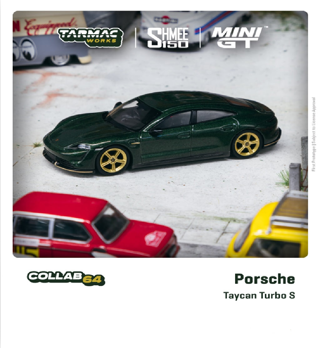 1:64 Porsche Taycan Turbo S - Midnight Green